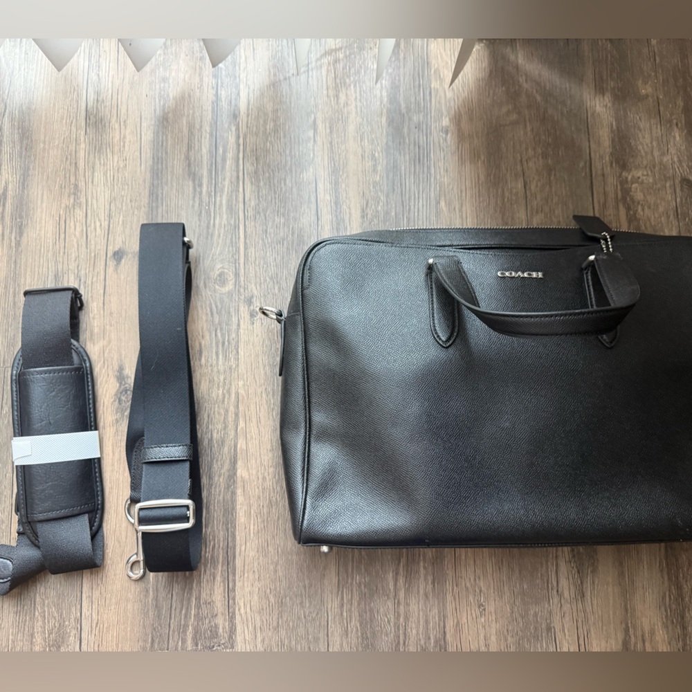 Coach Black Leather Briefcase - Picture 4 of 6